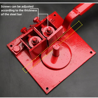 Portable 1-20mm Manual Steel Bender Machine Building Rebar Bar Bender