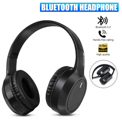 [Gift Under $100] Portable Compact Wireless Bluetooth Headphones - Black