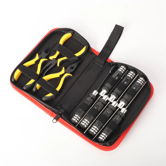 10 in 1 RC Car Tool Kit Screwdriver Set Pliers Hex Sleeve Socket Repair Tools