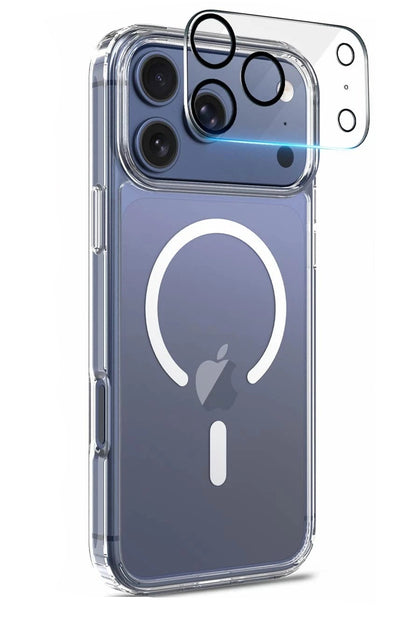 For iPhone 17 Pro Max Clear Case Magsafe Cover + 1 x Camera Lens Protectors