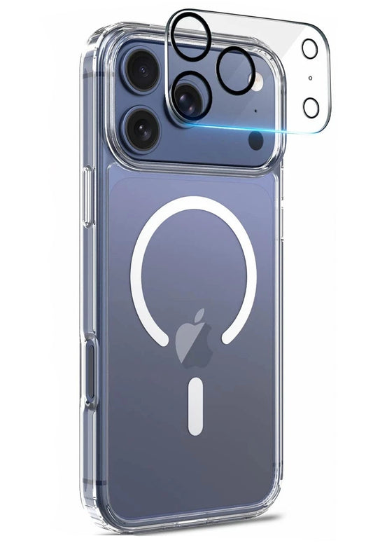 For iPhone 17 Pro Max Clear Case Magsafe Cover + 1 x Camera Lens Protectors