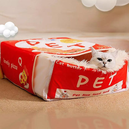 Washable Cat Bed Rectangle Snack Shape Comfortable Cat House