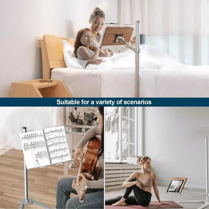 Floor Book Reading Stand Laptop Holder Hand-Free Adjustable Angle PC Holder