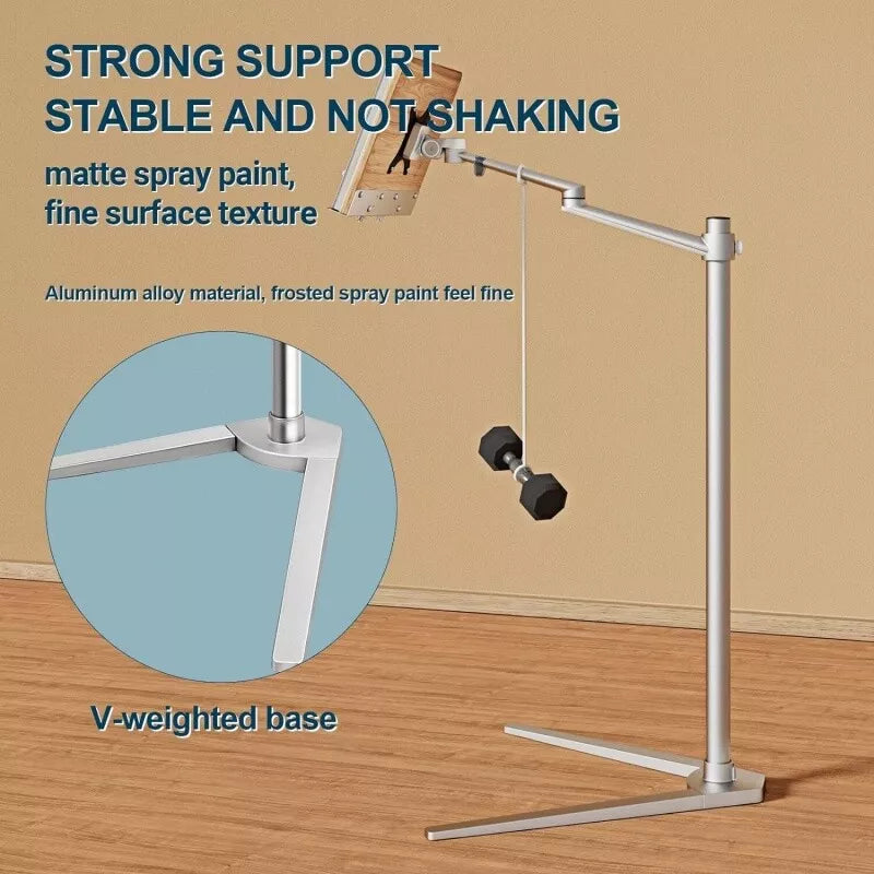 Floor Book Reading Stand Laptop Holder Hand-Free Adjustable Angle PC Holder