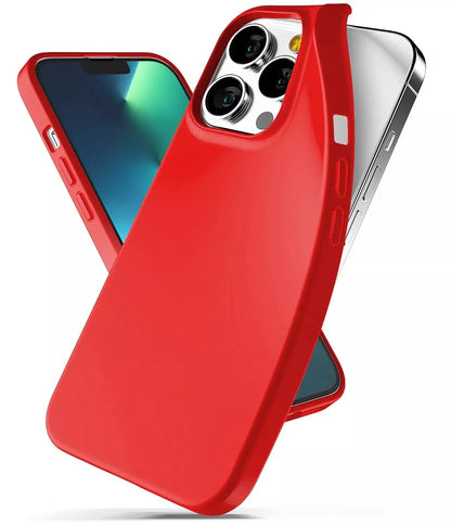 Red Slim Protective TPU Case For iPhone 13 Pro Max