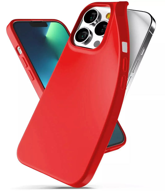 Red Slim Protective TPU Case For iPhone 14 Pro