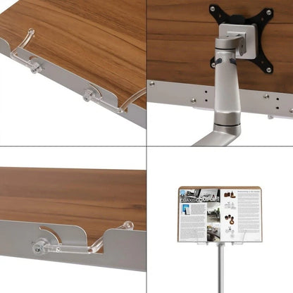 Floor Book Reading Stand Laptop Holder Hand-Free Adjustable Angle PC Holder