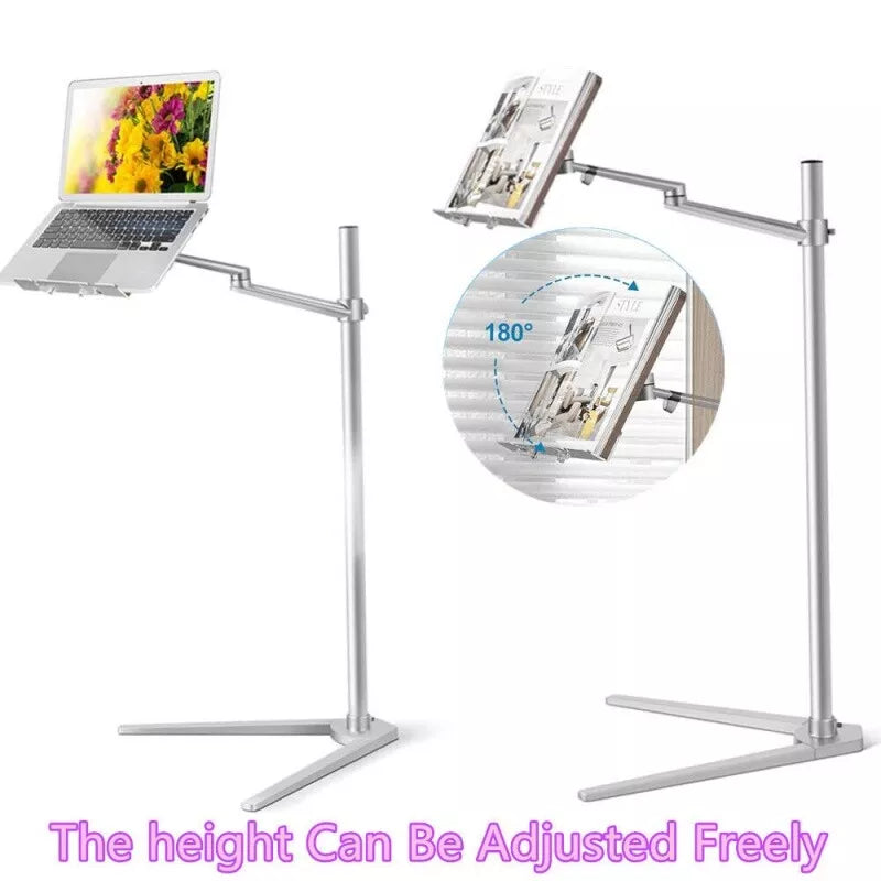 Floor Book Reading Stand Laptop Holder Hand-Free Adjustable Angle PC Holder