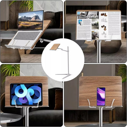 Floor Book Reading Stand Laptop Holder Hand-Free Adjustable Angle PC Holder