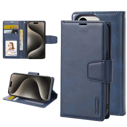For iPhone 17 Wallet Lanyard Case Navy blue + 2 Screen Protectors