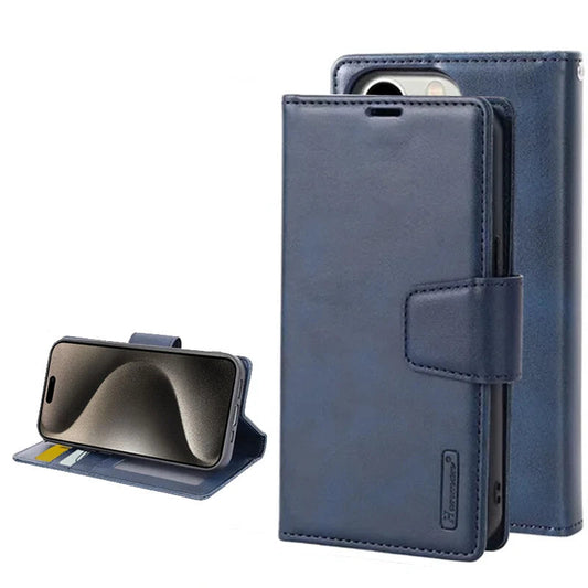 For iPhone 14 Pro Wallet Case Navy blue Colour Flip Cover