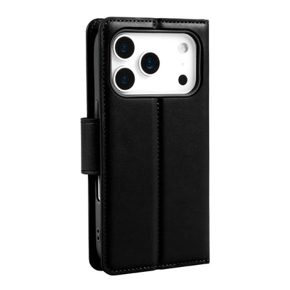 For iPhone 17 Pro Max Wallet Case Black Colour Flip Cover