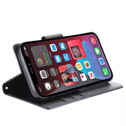 For iPhone 17 Wallet Case Black Colour Flip Cover