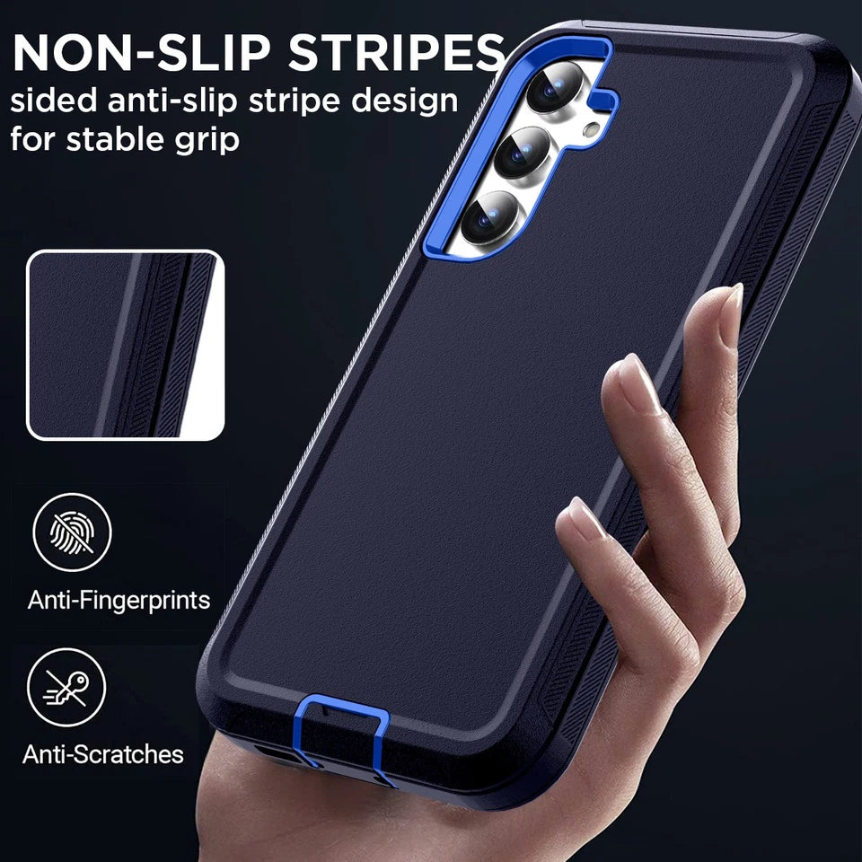 For Samsung Galaxy S25 FE Heavy duty  Builder Case Blue Cover