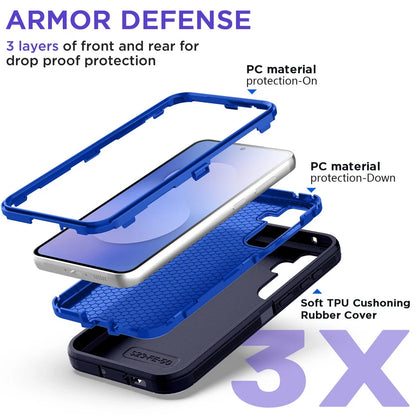 For Samsung Galaxy S25 FE Heavy duty  Builder Case Blue Cover