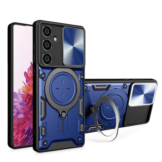 Shockproof case with Camera Slide Window Cover For Samsung Galaxy A16,Blue
