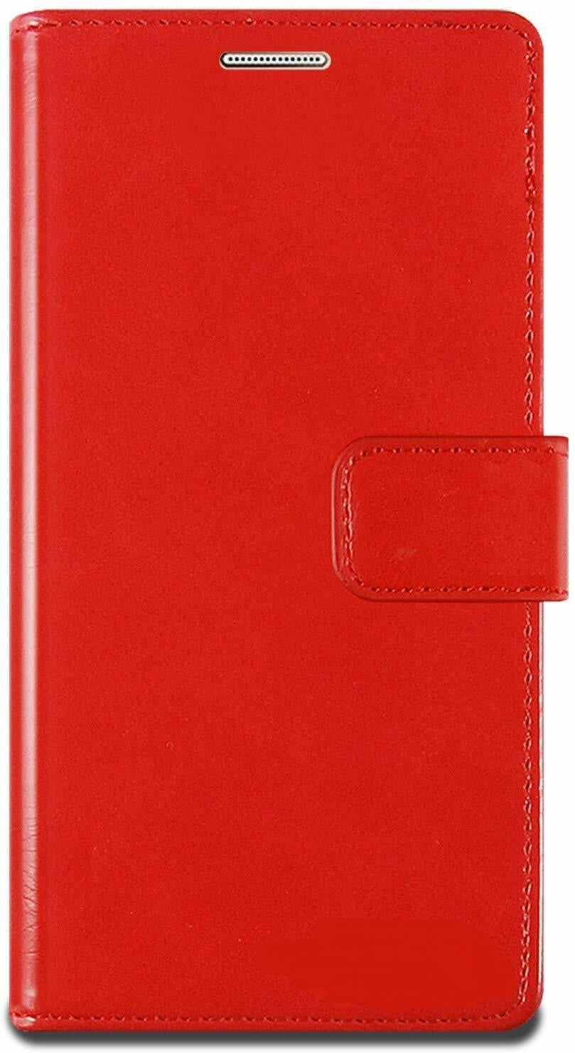 For Samsung Galaxy S25 Wallet Case with Card holder RED Flip Cover